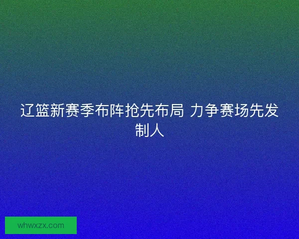 辽篮新赛季布阵抢先布局 力争赛场先发制人
